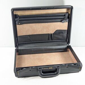 Black Samsonite hard sided Briefcase, laptop storage work attache
